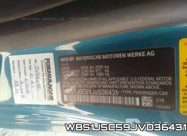 WBS1J5C59JVD36431 фото 9