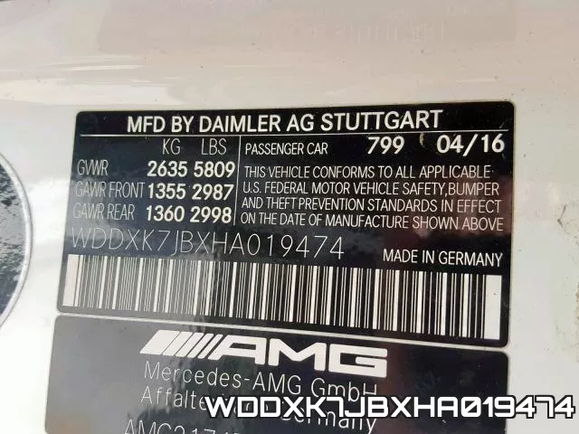 WDDXK7JBXHA019474 фото 2