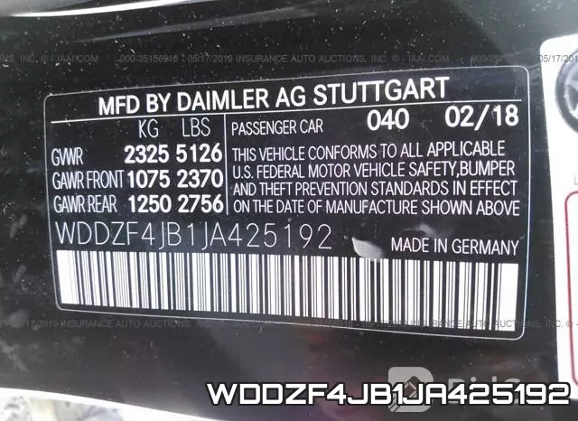 WDDZF4JB1JA425192 фото 10