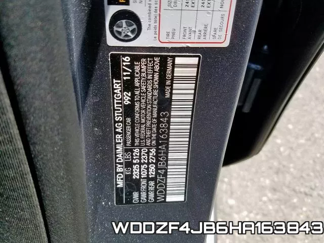 WDDZF4JB6HA163843 фото 2