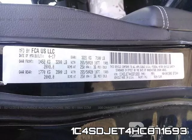 1C4SDJET4HC871693 фото 10