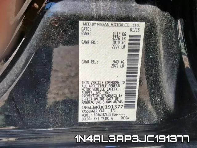 1N4AL3AP3JC191377 фото 2