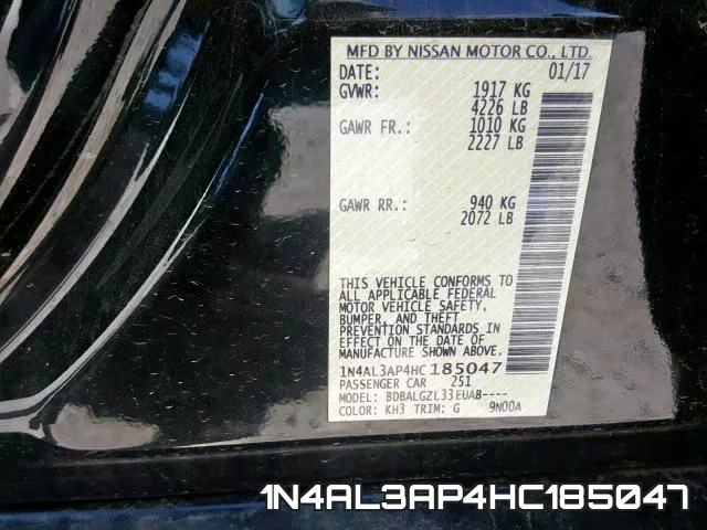 1N4AL3AP4HC185047 фото 2