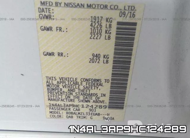 1N4AL3AP9HC124289 фото 10
