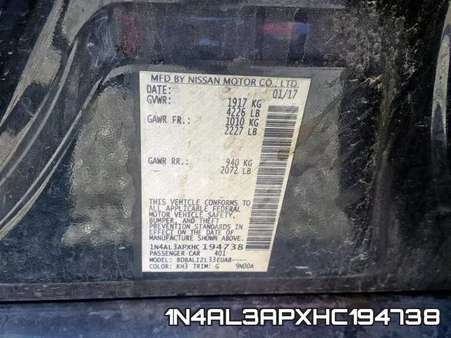 1N4AL3APXHC194738 фото 2
