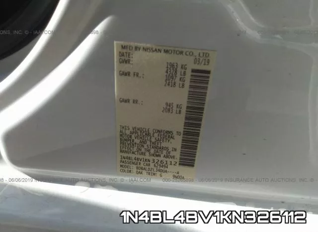 1N4BL4BV1KN326112 фото 10