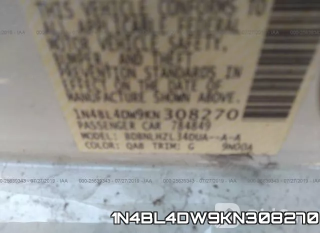 1N4BL4DW9KN308270 фото 10