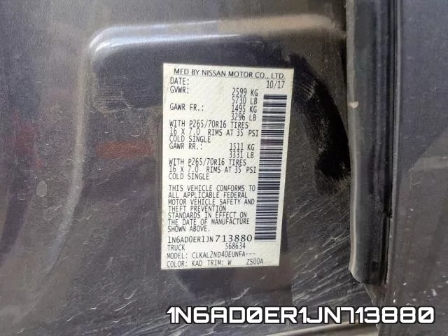 1N6AD0ER1JN713880 фото 2