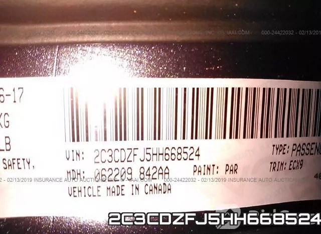 2C3CDZFJ5HH668524 фото 10