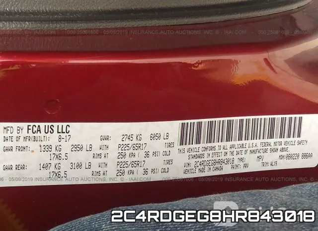 2C4RDGEG8HR843018 фото 10
