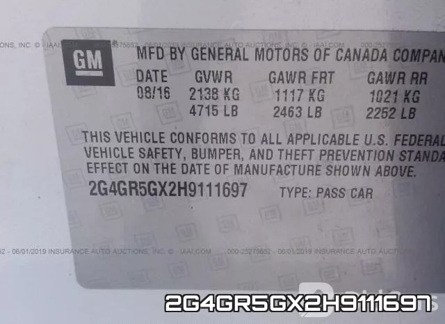 2G4GR5GX2H9111697 фото 10