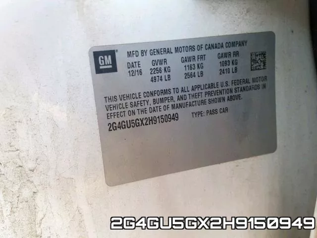 2G4GU5GX2H9150949 фото 2