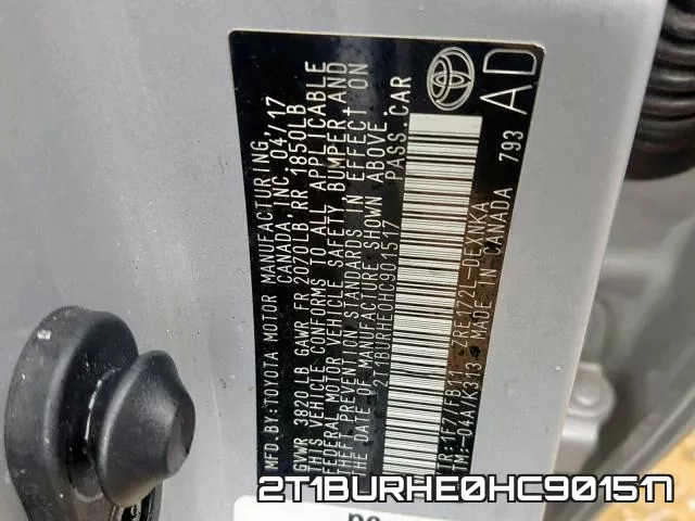 2T1BURHE0HC901517 фото 2