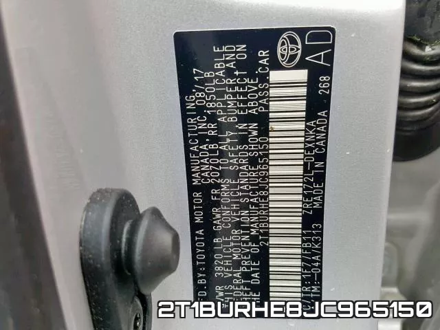 2T1BURHE8JC965150 фото 2