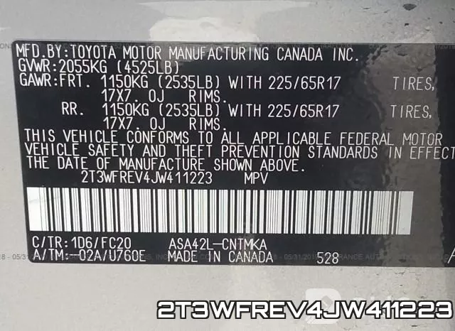 2T3WFREV4JW411223 фото 10