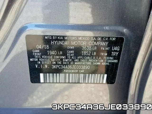 3KPC34A36JE033890 фото 2
