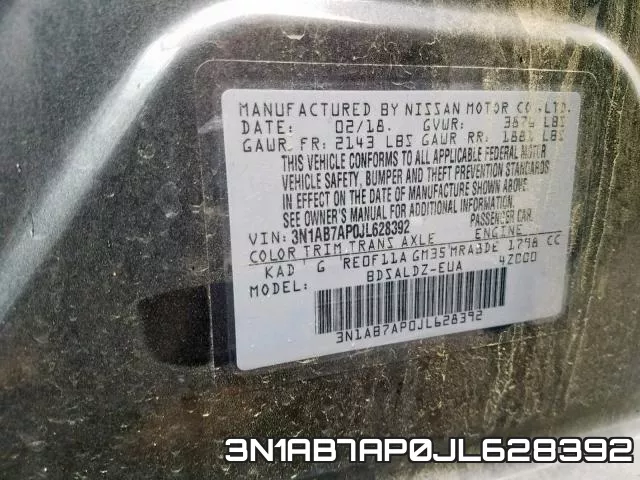 3N1AB7AP0JL628392 фото 2
