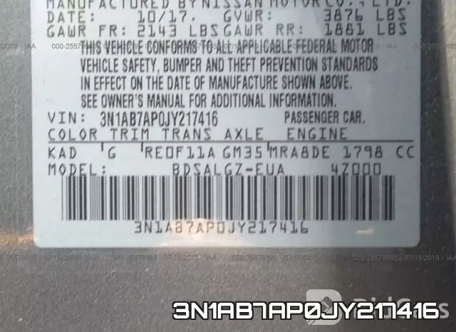 3N1AB7AP0JY217416 фото 10