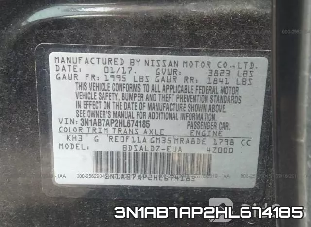 3N1AB7AP2HL674185 фото 10