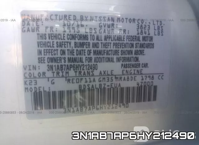 3N1AB7AP6HY212490 фото 10