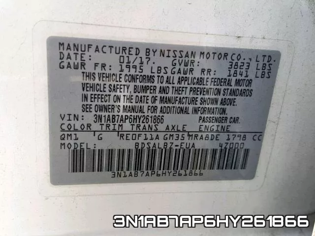 3N1AB7AP6HY261866 фото 2