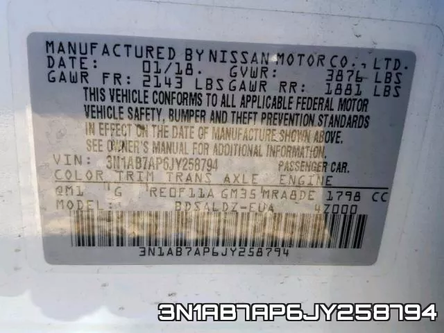 3N1AB7AP6JY258794 фото 2