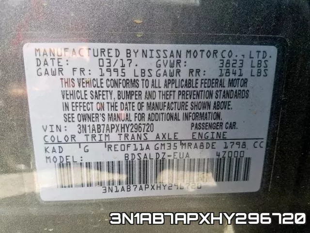 3N1AB7APXHY296720 фото 2