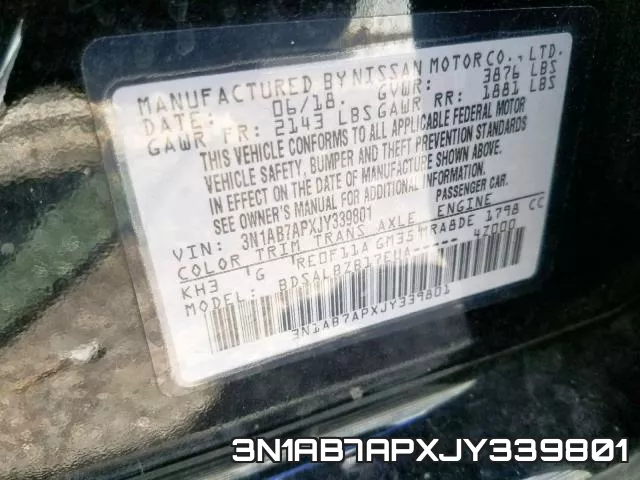 3N1AB7APXJY339801 фото 2