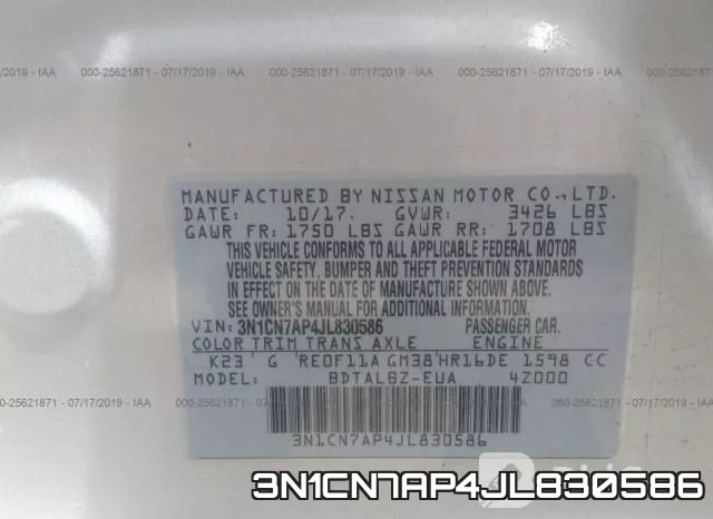 3N1CN7AP4JL830586 фото 10