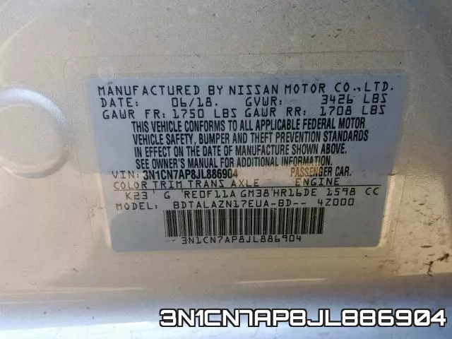 3N1CN7AP8JL886904 фото 2