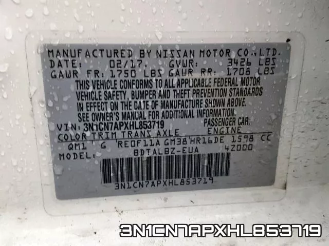 3N1CN7APXHL853719 фото 2