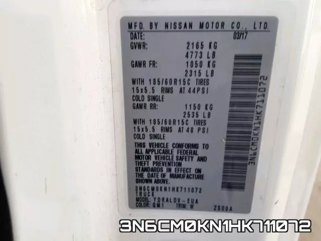 3N6CM0KN1HK711072 фото 2