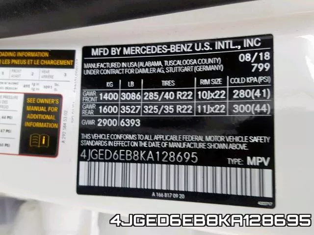 4JGED6EB8KA128695 фото 2
