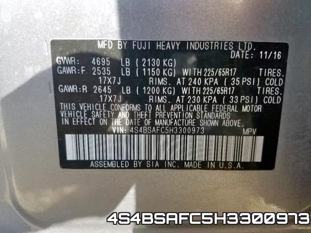 4S4BSAFC5H3300973 фото 2