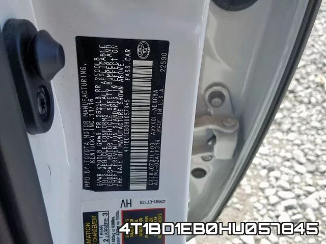 4T1BD1EB0HU057845 фото 2