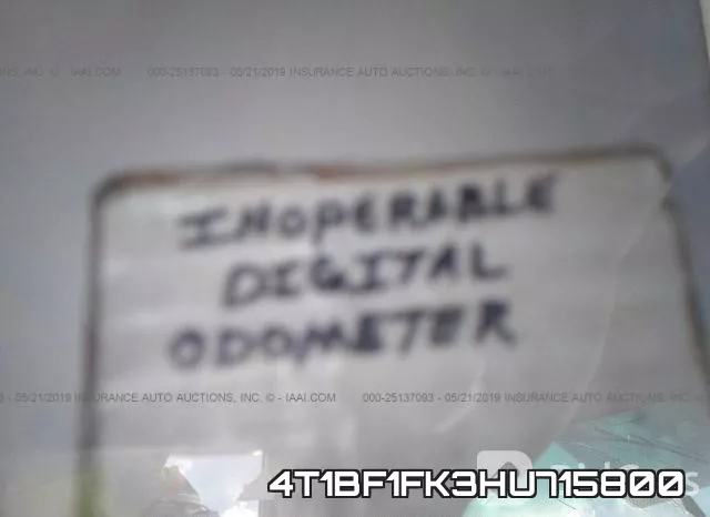 4T1BF1FK3HU715800 фото 8