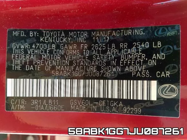 58ABK1GG7JU087261 фото 2