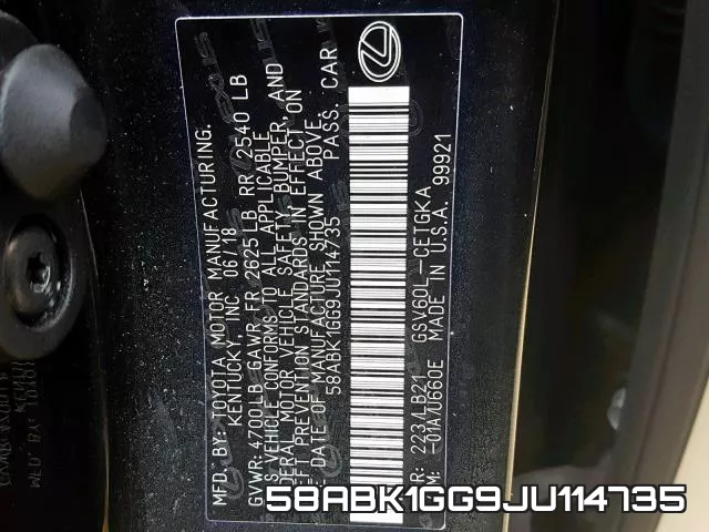 58ABK1GG9JU114735 фото 2