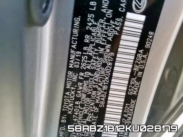 58ABZ1B12KU028179 фото 2