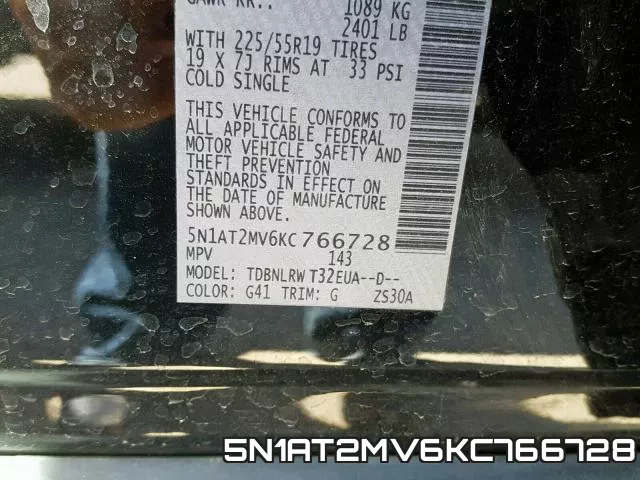 5N1AT2MV6KC766728 фото 2