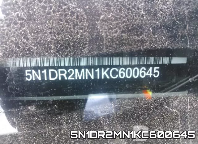 5N1DR2MN1KC600645 фото 10