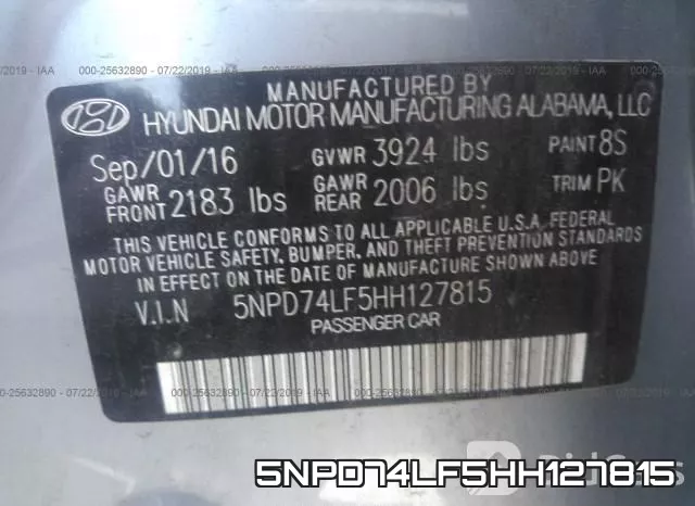 5NPD74LF5HH127815 фото 10