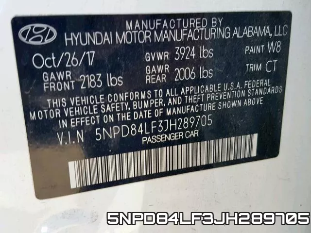 5NPD84LF3JH289705 фото 2