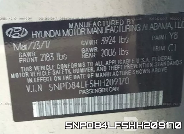 5NPD84LF5HH209170 фото 10