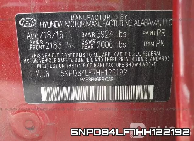 5NPD84LF7HH122192 фото 10