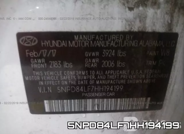 5NPD84LF7HH194199 фото 9