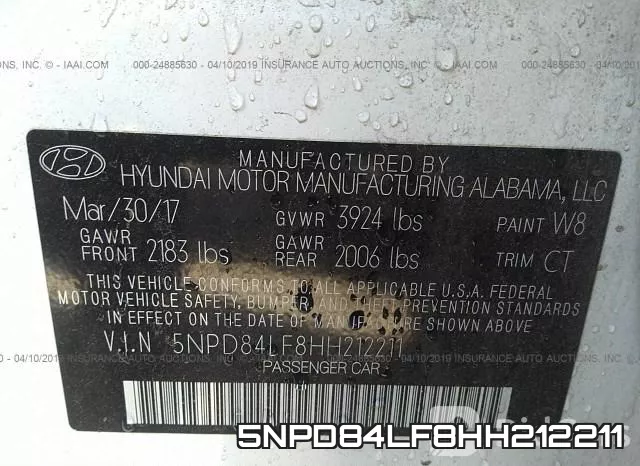 5NPD84LF8HH212211 фото 10