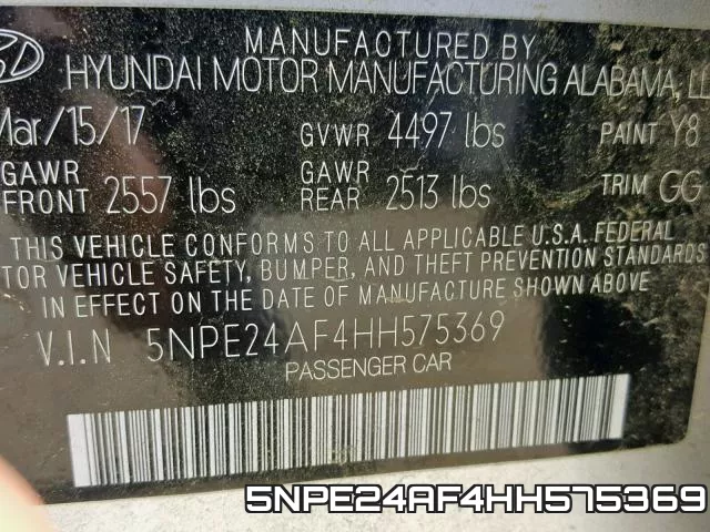 5NPE24AF4HH575369 фото 2