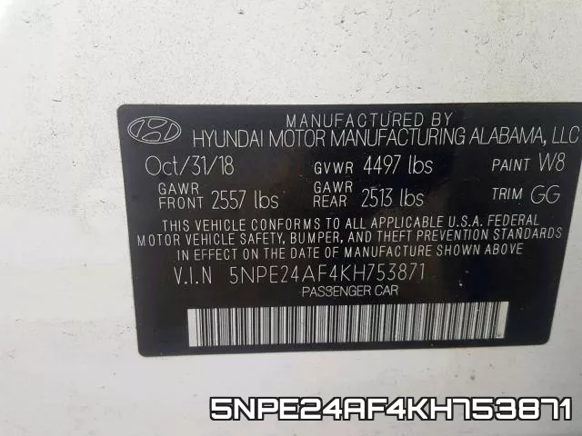 5NPE24AF4KH753871 фото 2