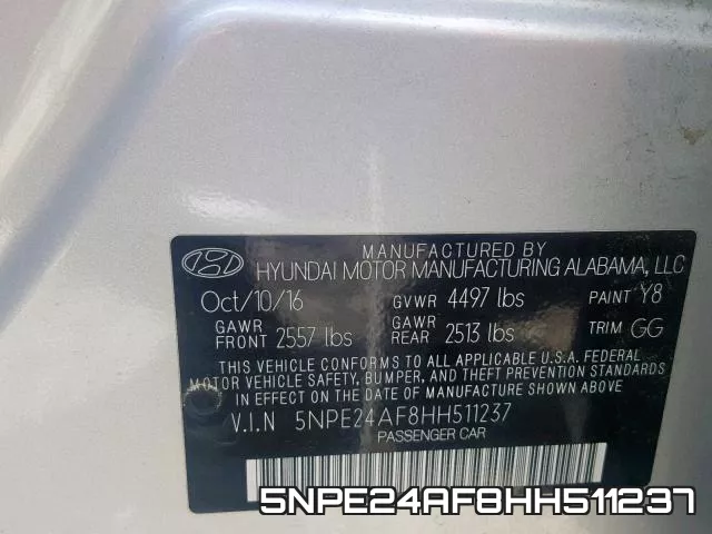 5NPE24AF8HH511237 фото 2